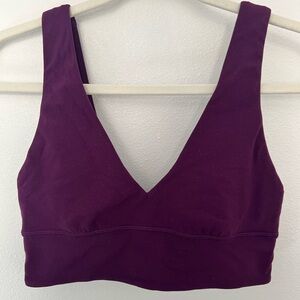 Deep purple Lululemon align v-neck sports bra